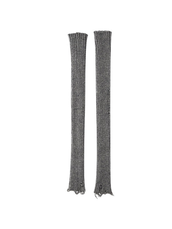 Hole Knit Long Arm Warmer