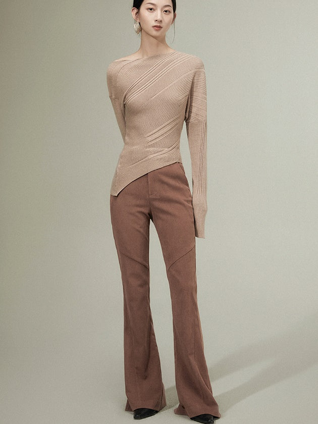 Split -Linie leicht ausgestellte Hose