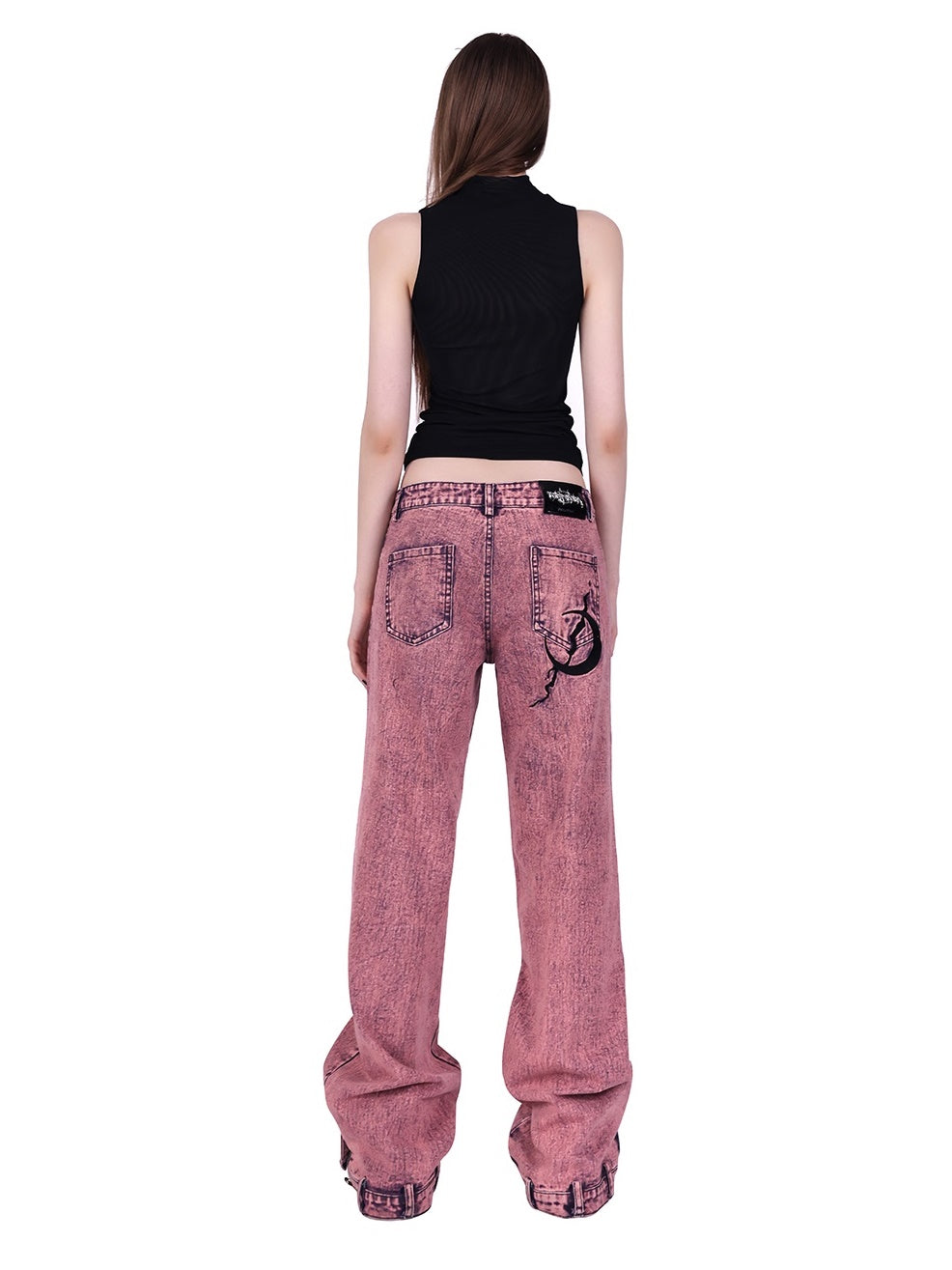 LOOSE STREET SLIT JEANS