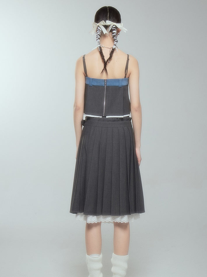 밑단 레이스 짧은 캠리솔