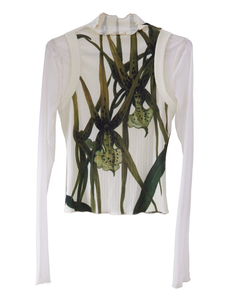 Blumendruck gefälschter zweiteiliger Bottom-Hemd