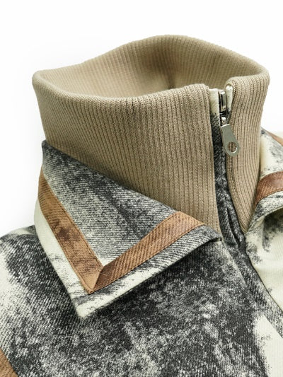 DOUBLE-COLLAR INK PAINTING JACKET