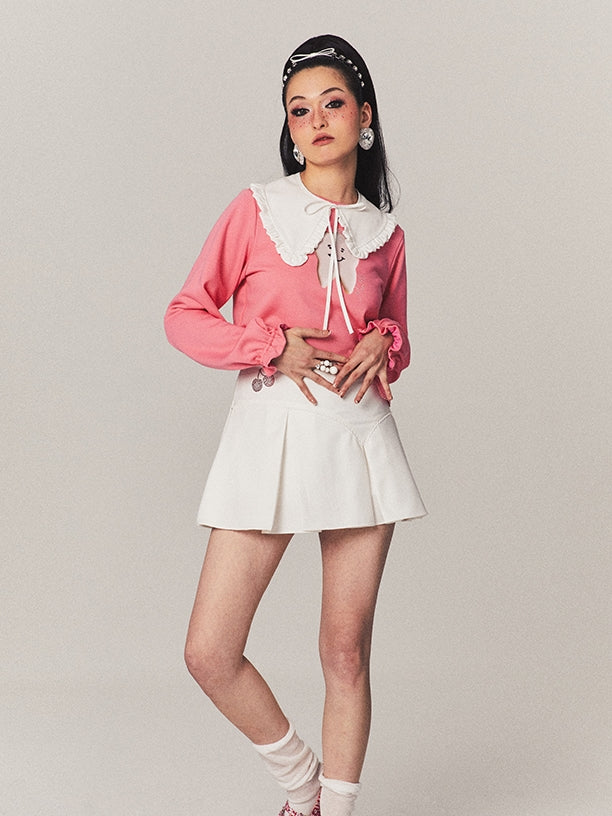 NICHI POPTEETH asymmmtry Collar & Cutsew