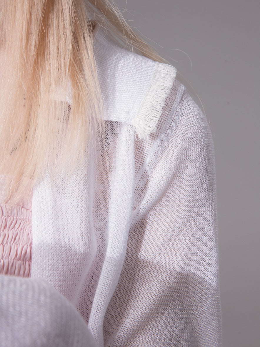 Sunscreen Fringe Edge Knit Cardigan