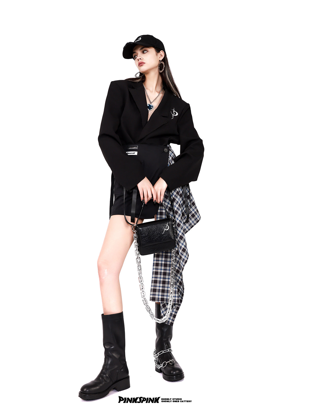 Plaid Nichi Skirt Jacket