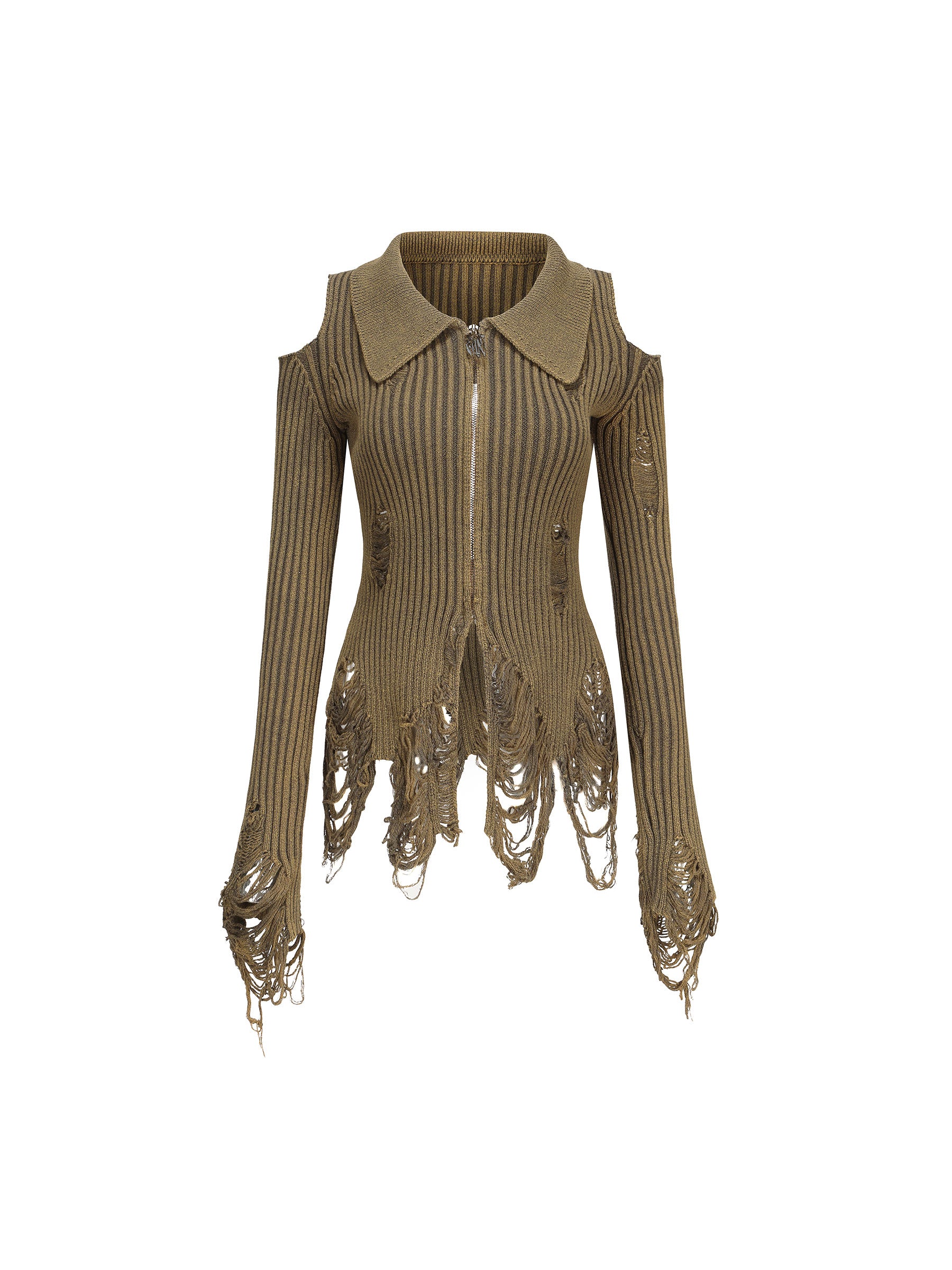 DAMAGE TASSEL NICHI OPEN-SHOUDER TOPS & SKIRT