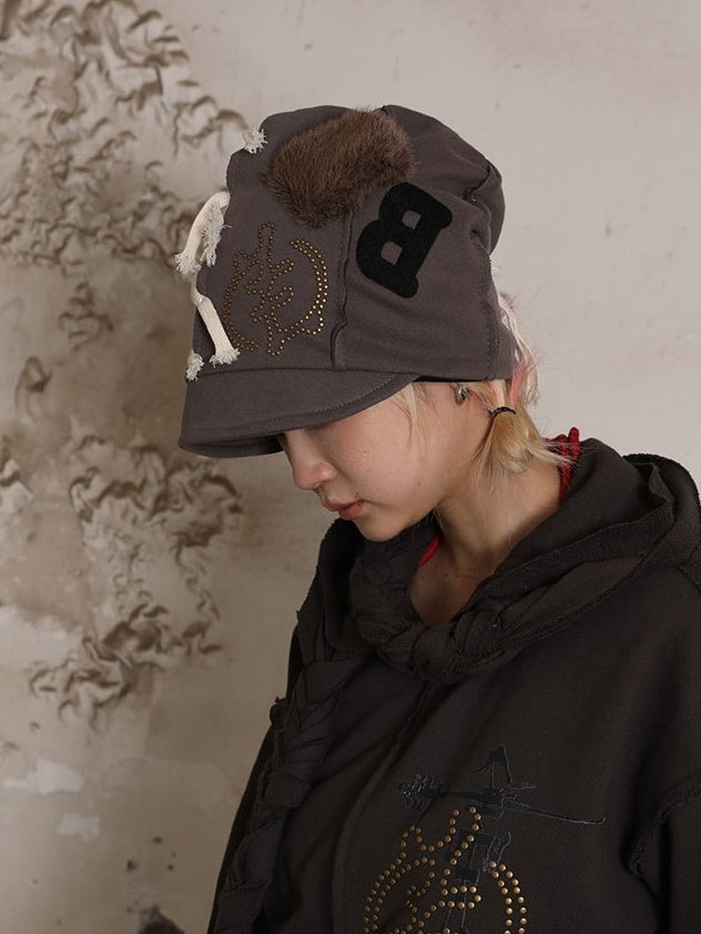 Ribbon RiveT Peaked Cap