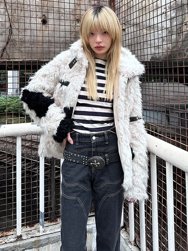 Stitching FUR JACKET