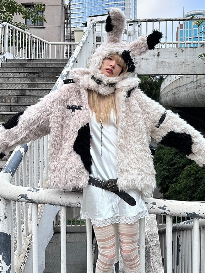 Stitching FUR JACKET