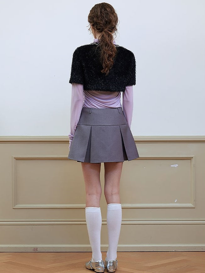 Round Neck Plush Super Cropped Top