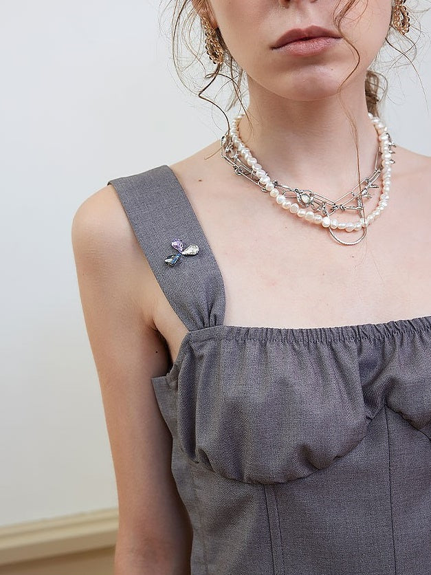 French Fishbone Corset Sling Top