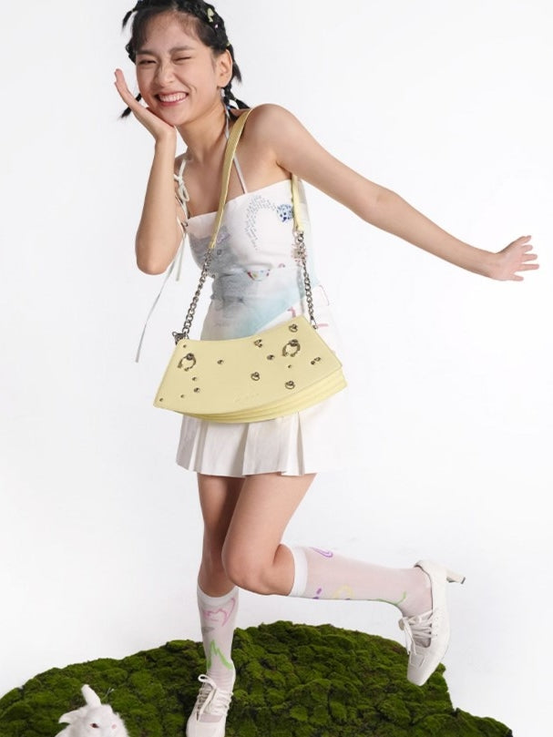 Cat Print Square Scarf Backles Sling