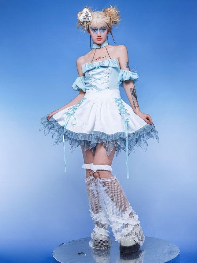 Y2K 레이스 스커트