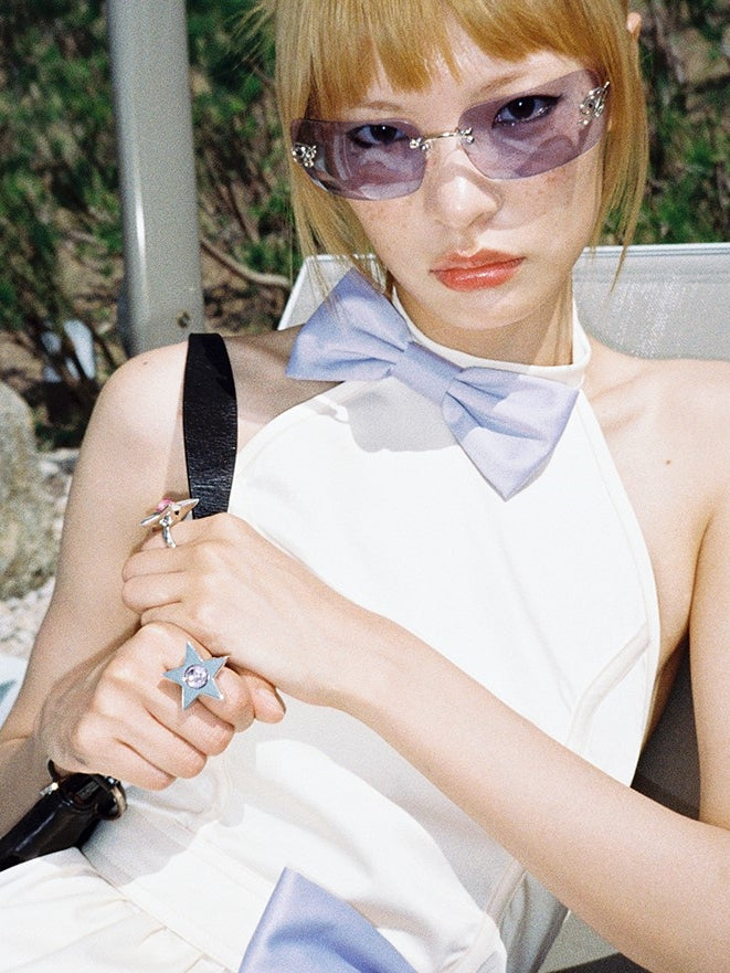 Corundum Three-dimensional Five-pointed Star Ring