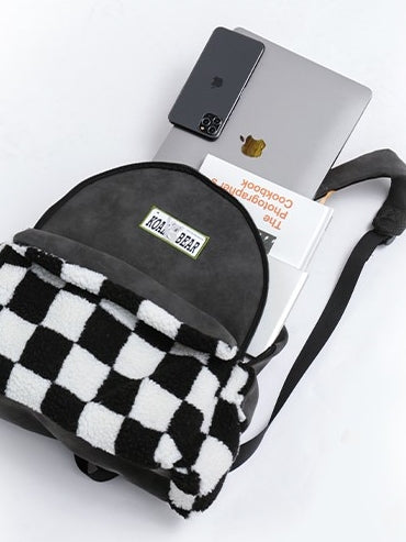 Lamb Velvet College 지퍼 배낭