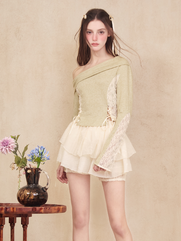 Pull de printemps à col slash