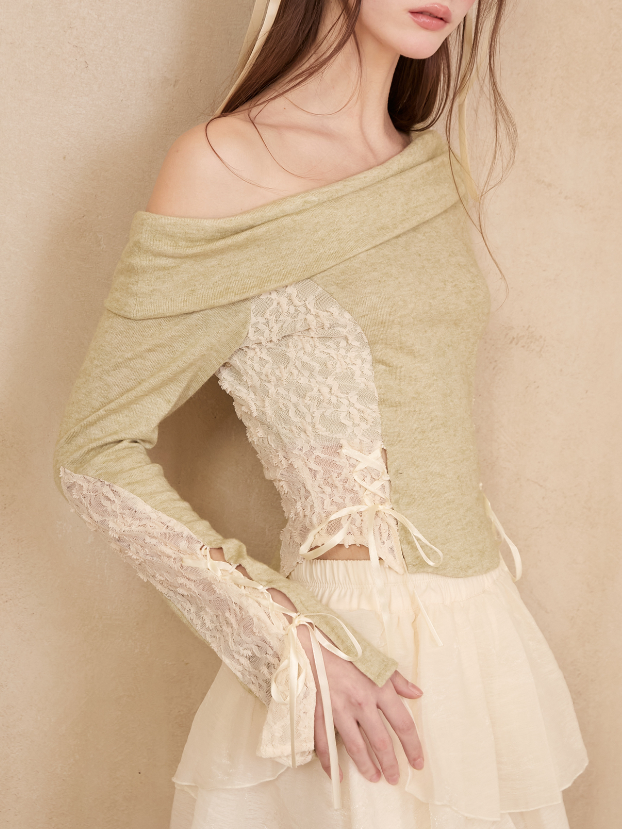 Pull de printemps à col slash