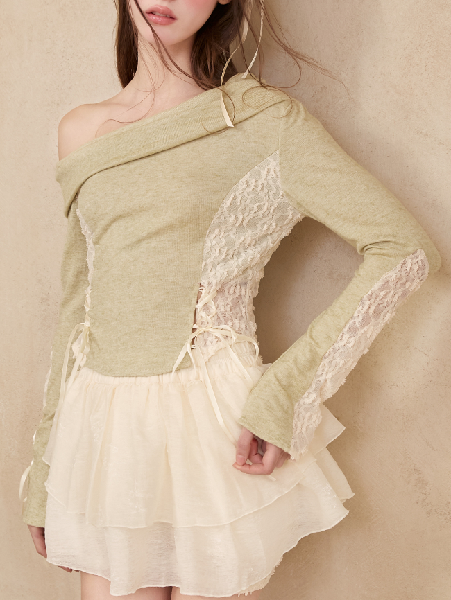 Pull de printemps à col slash