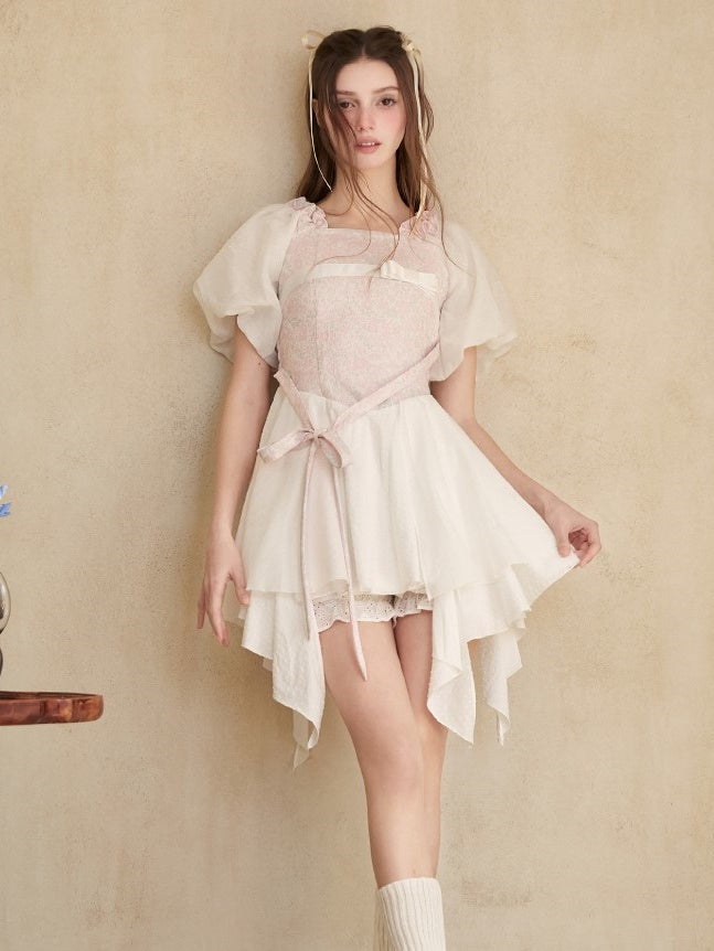 자카드 발레 드레스