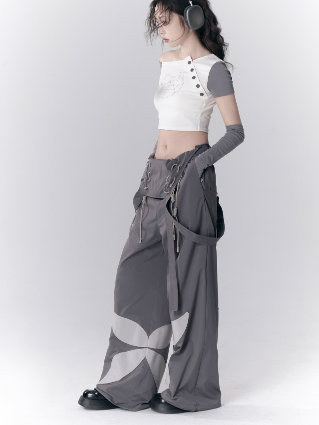 Cross Tie Butterfly Overalls