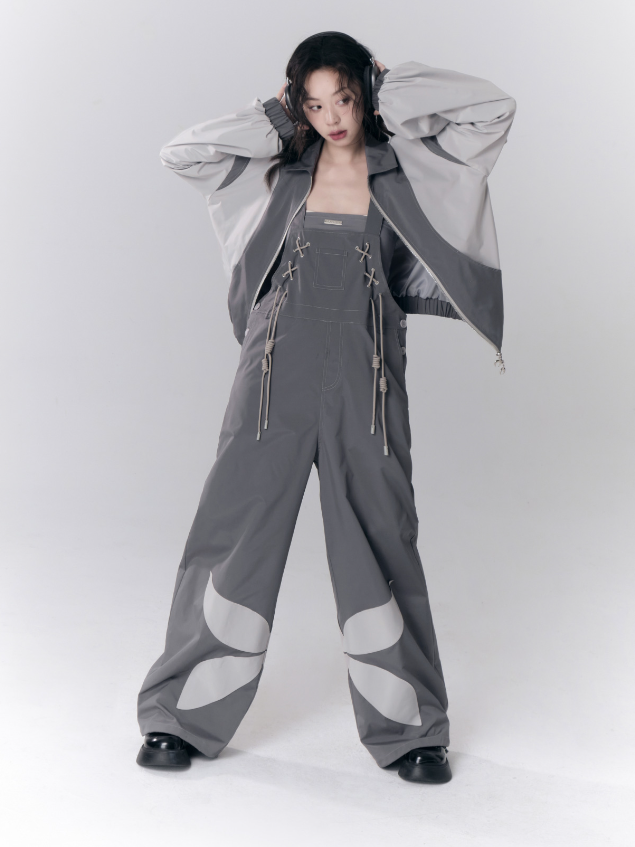 컬러 매칭 나비 라펠 재킷 및 스커트