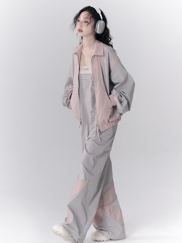 컬러 매칭 나비 라펠 재킷 및 스커트