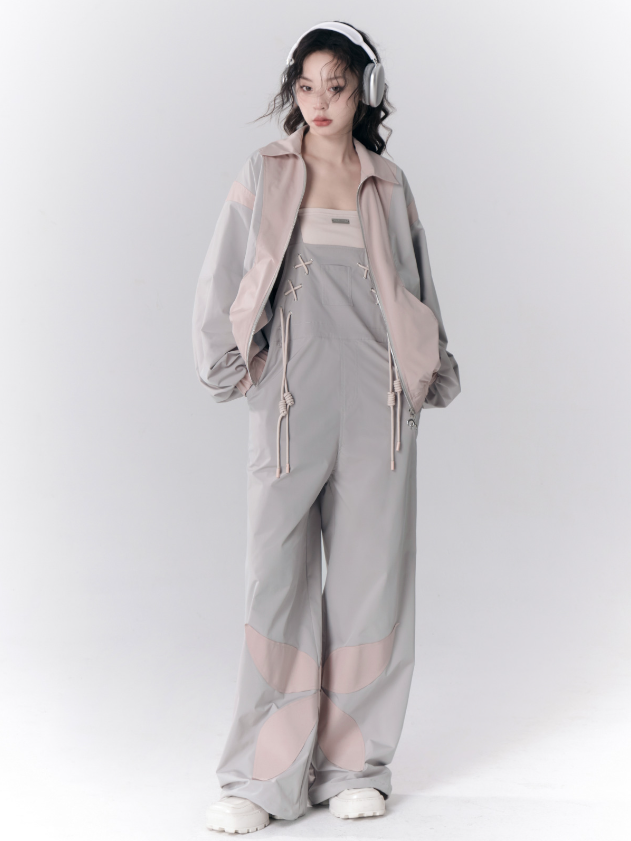 컬러 매칭 나비 라펠 재킷 및 스커트