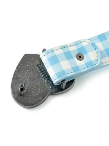 Plaid Lattice Print Rhinestone Belt