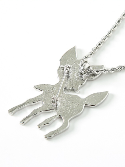 사슴 만화 긴 목걸이