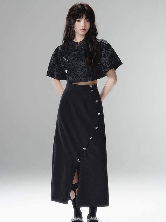 New CHINESE SHORT TOP & SKIRT