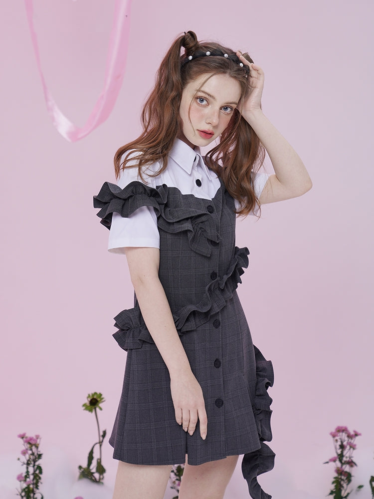 Falsches zweiteiliges Polokleid