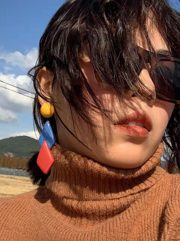 수지 기하학적 귀걸이