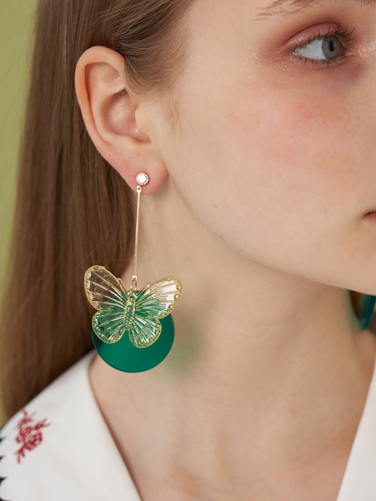 투명한 나비 귀걸이
