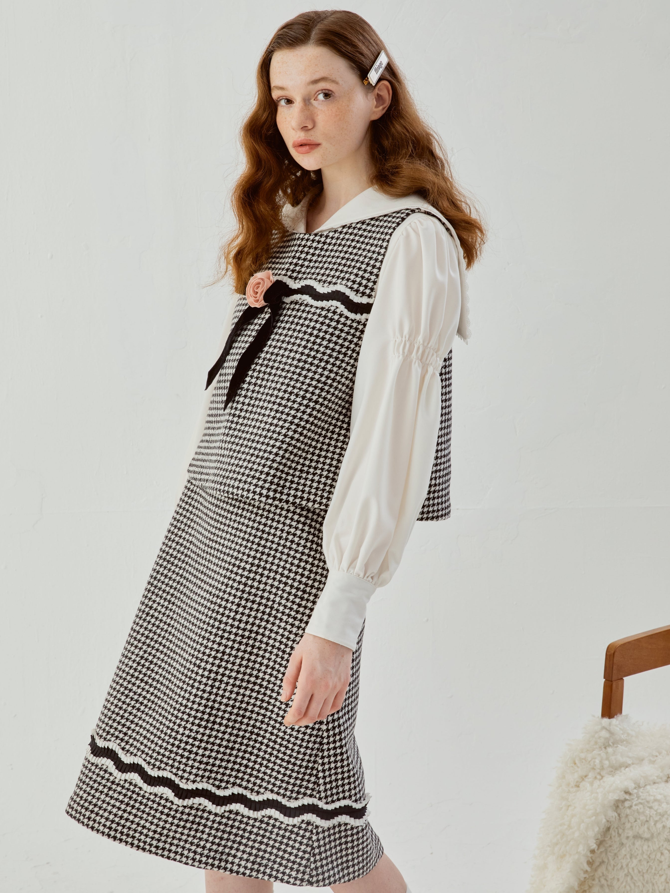 Houndstooth Weste & Rock