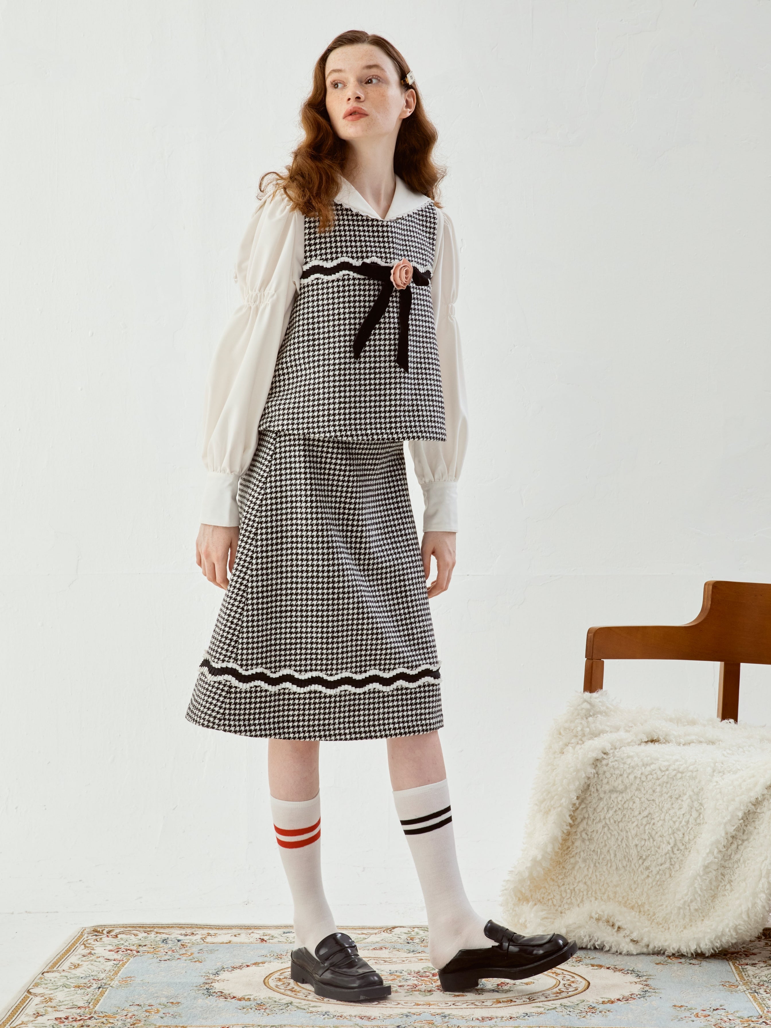 Houndstooth Weste & Rock