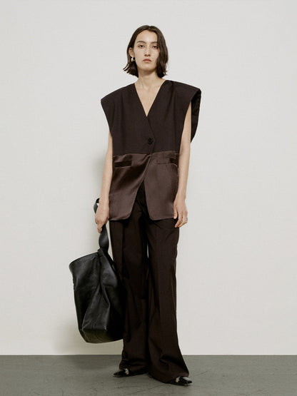 Oversize Nichi High-end Sleeveless Vest Gilet＆Pants