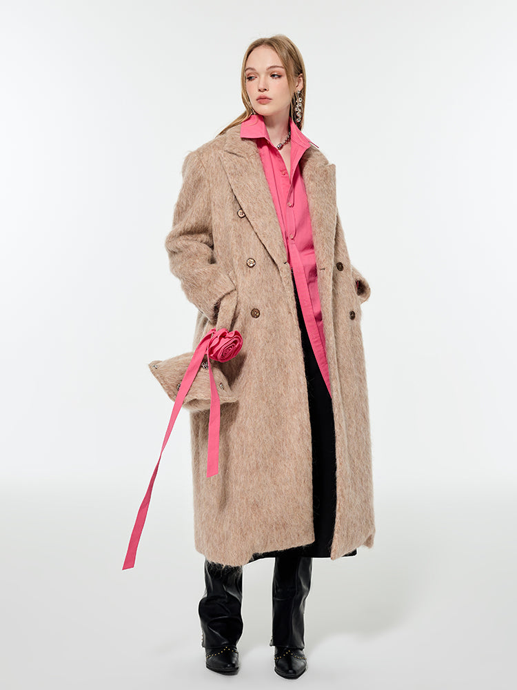 Wool Simple Oversize Retro Long-Coat