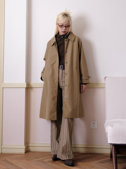 Formal Classu Simple Oversize Long-Coat Trench-Coat