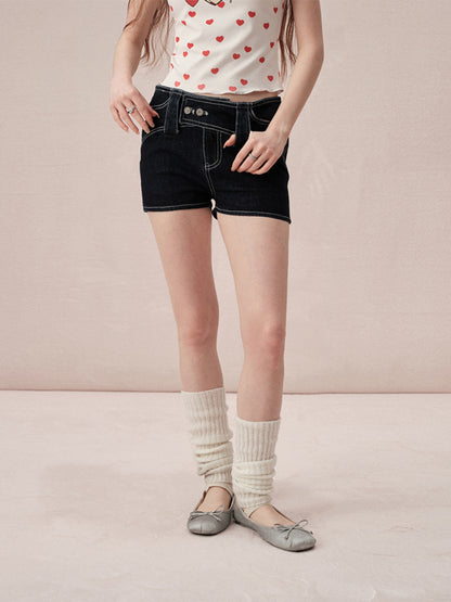 Denim Casual Tight Simple Short-Pants