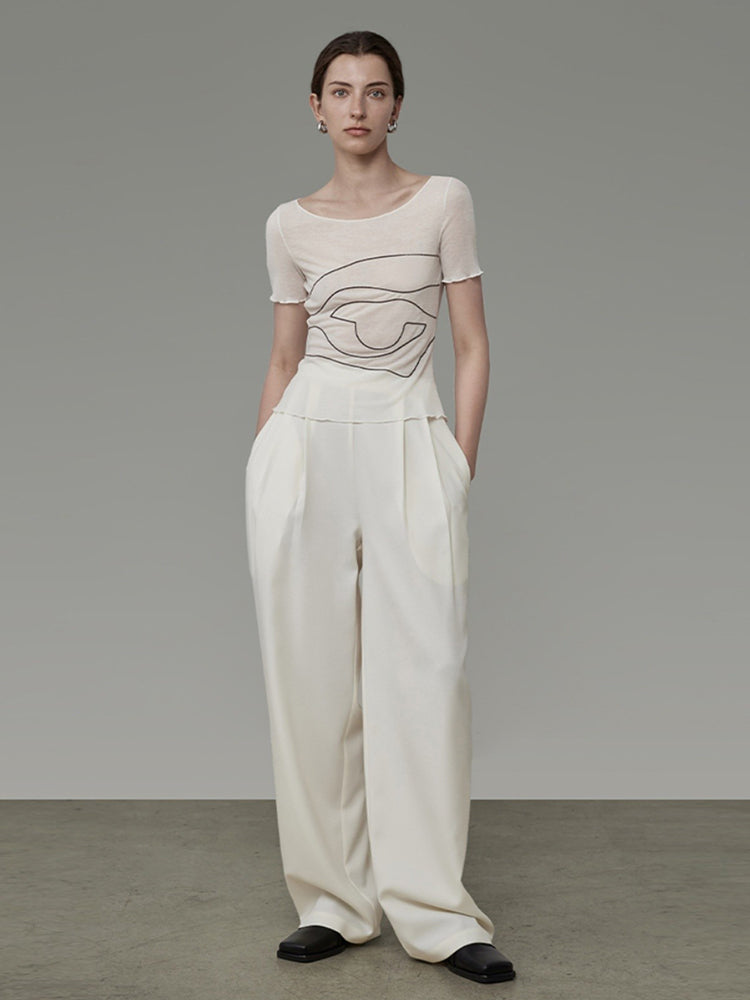 Strait Wide-Leg Classy Chic Pants