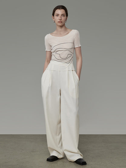 Straight Wide-leg Classy Chic Pants