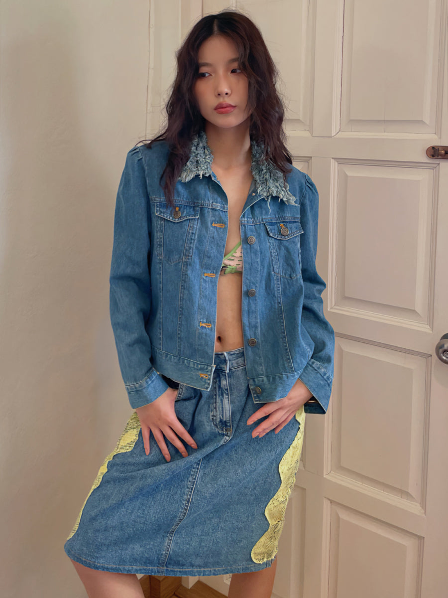 Tasel Nichi Simpe Classy Denim-Jacket