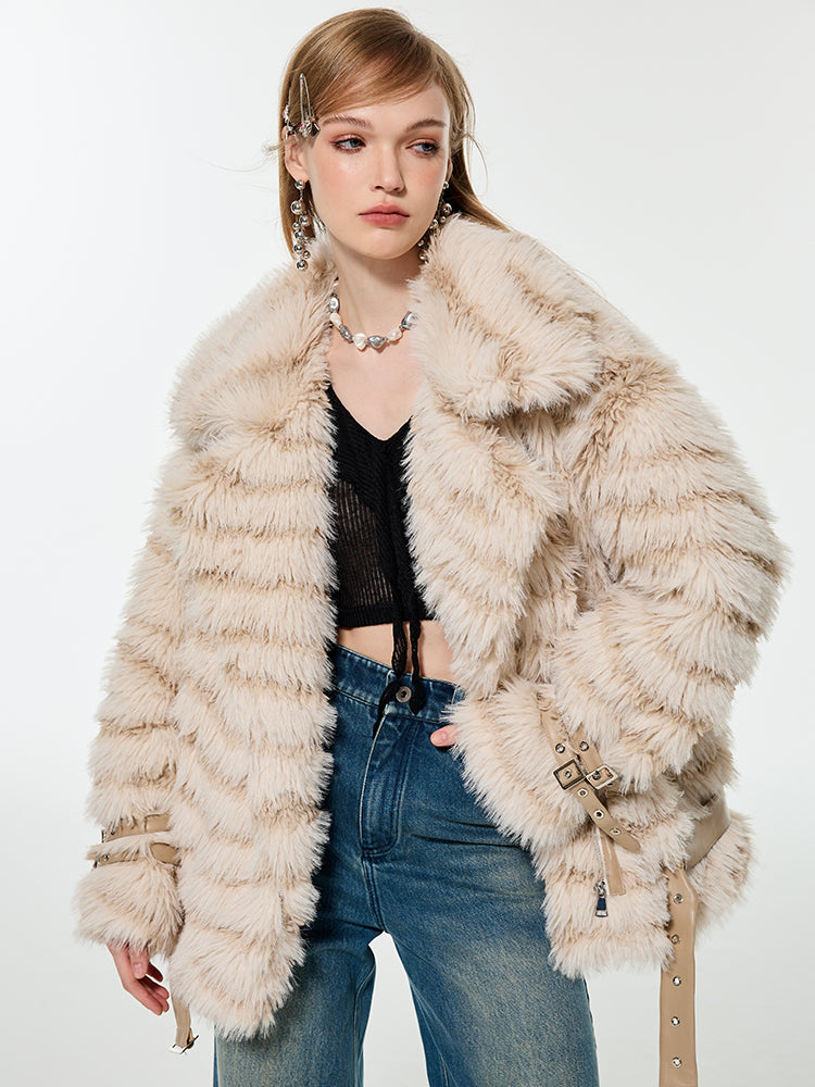 Fur Fluffily Volume Elegant Jacket