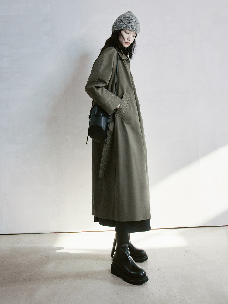 Chic Oversize Stitch Long-Coat