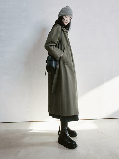 Chic Oversize Stitch Long-Coat