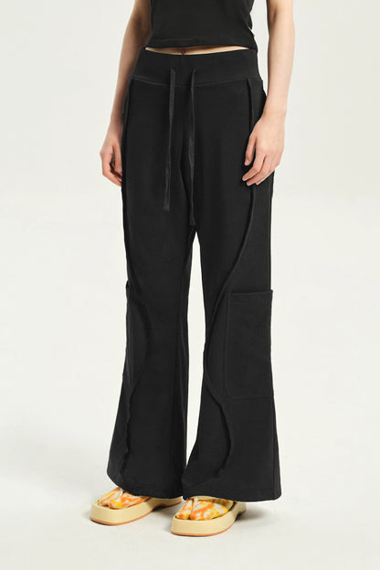 Pantalon occasionnel des nichi larges vagues