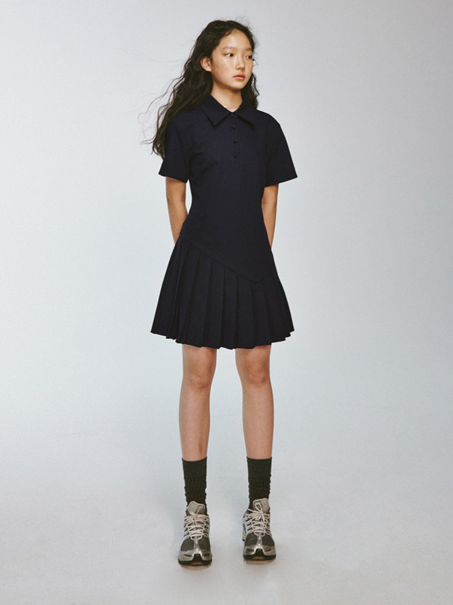 Plain Gathered Twist Front One Piece main image 0
