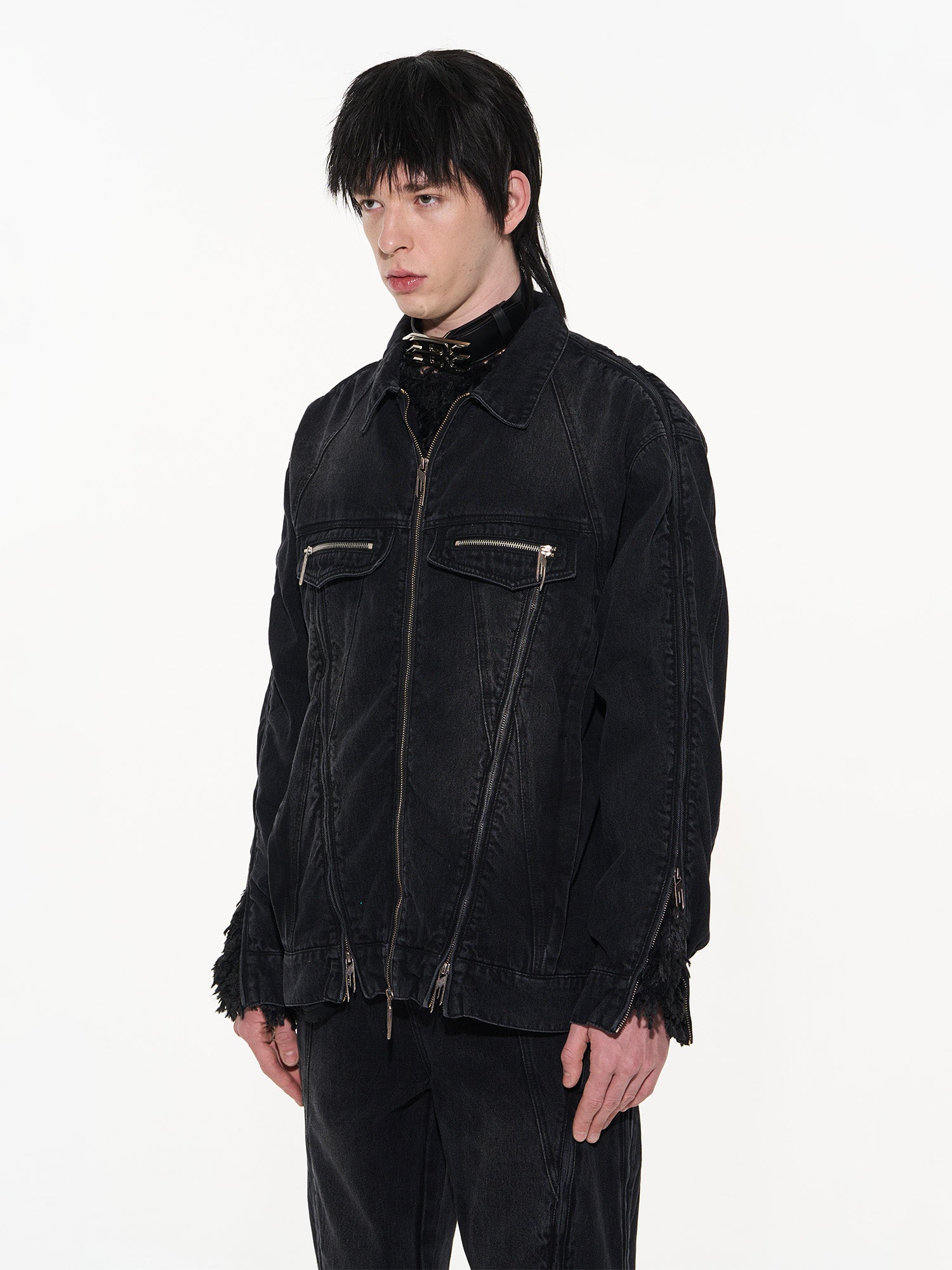 Nichi-Zip Denim Casual Jacket