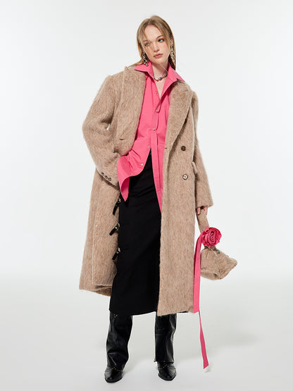 Wool Simple Oversize Retro Long-Coat