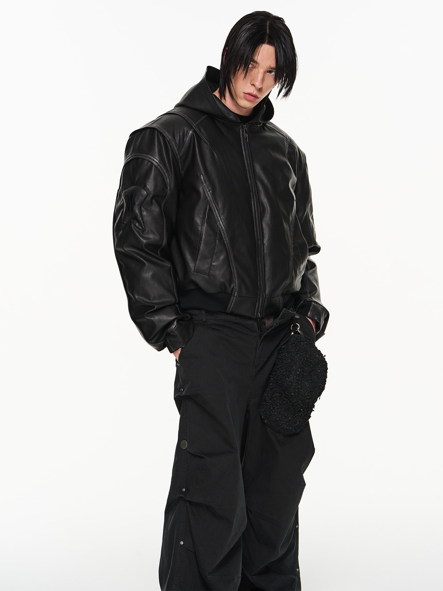 Hoodie Leather Cool Smooth Jacket